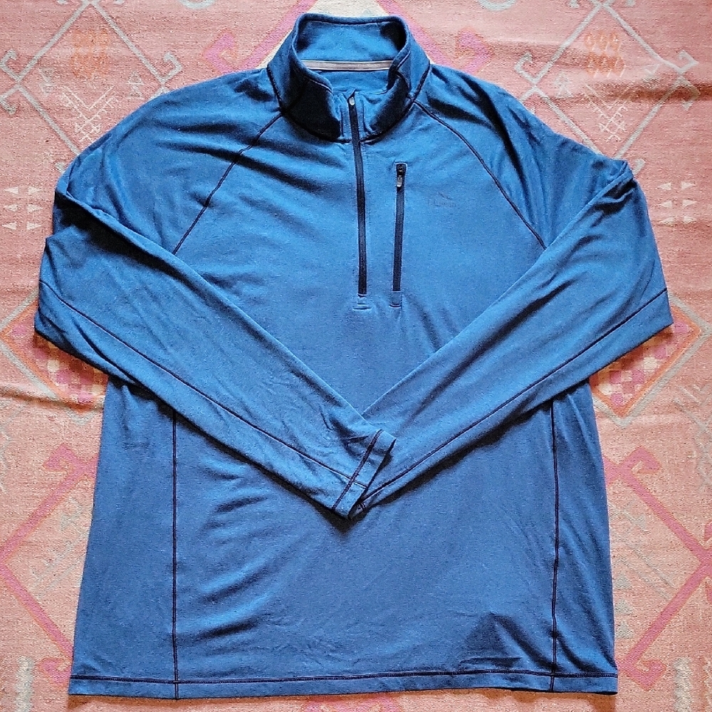 L.L. Bean Blue Quarter-Zip Pullover